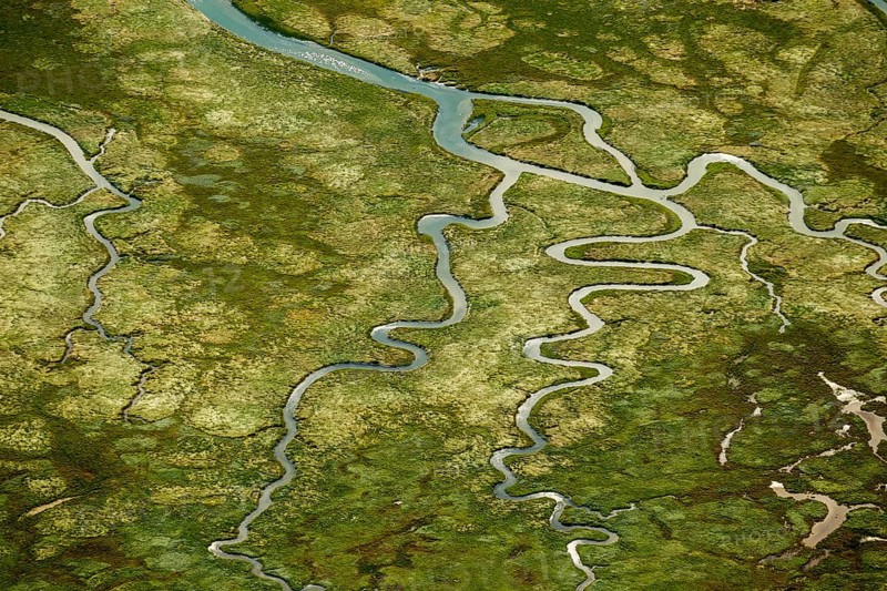 Ostheller, salt marshes with Prilen, aerial view, Norderney, North Sea, North Sea island, East Frisian Islands, Lower Saxony, Germany, Baltrum, Europe, birds-eyes view, aerial view, aerial photography, aerial photography, overview, bird's eye view