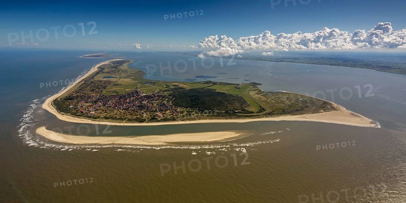 Sandbank, Wadden Sea, aerial view, Langeoog, North Sea, North Sea island, East Frisian Islands, Lower Saxony, Germany, Europe, birds-eyes view, aerial photography, aerial photography, overview, bird's eye view