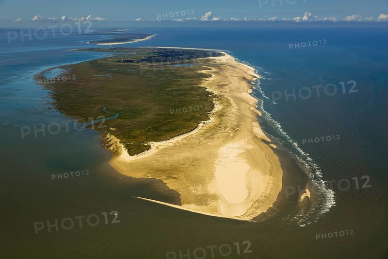 Wadden Sea, aerial view, Spiekeroog, North Sea, North Sea island, East Frisian Islands, Lower Saxony, Germany, Wangerooge, Europe, birds-eyes view, aerial photography, aerial photography, overview, overview, bird's eye view, Spiekerooge
