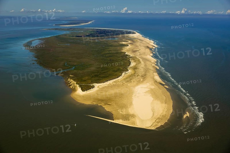 Wadden Sea, aerial view, Spiekeroog, North Sea, North Sea island, East Frisian Islands, Lower Saxony, Germany, Wangerooge, Europe, birds-eyes view, aerial photography, aerial photography, overview, overview, bird's eye view, Spiekerooge