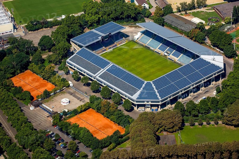 Carl-Benz-Stadion Mannheim, Mannheim, Baden-Württemberg, Germany, Europe, aerial view, birds-eyes view, aerial photography, aerial photography, overview, overview, bird's eye view