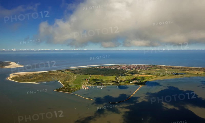 HAfen und Flinthörn, Wadden Sea, aerial view, Langeoog, North Sea, North Sea island, East Frisian Islands, Lower Saxony, Germany, Europe, birds-eyes view, aerial photography, aerial photography, aerial photography, overview, bird's eye view