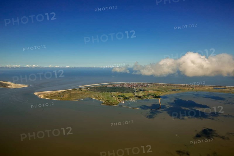 HAfen und Flinthörn, Wadden Sea, aerial view, Langeoog, North Sea, North Sea island, East Frisian Islands, Lower Saxony, Germany, Europe, birds-eyes view, aerial photography, aerial photography, aerial photography, overview, bird's eye view
