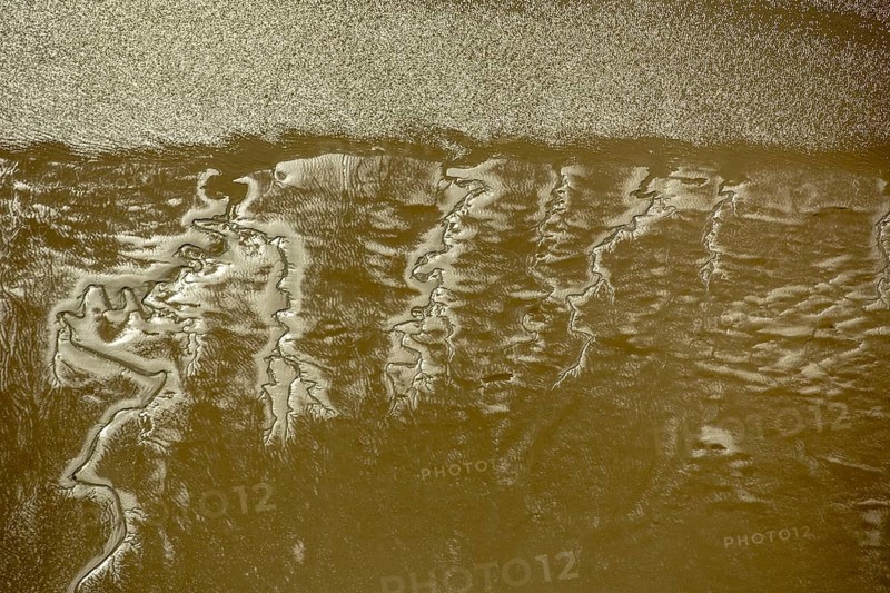 Elbe, tidal flats at low tide on an island in the Elbe near Wedel and Jork, Wedel, Lower Saxony, Germany, Jork, Free and Hanseatic City of Hamburg, Europe, aerial photograph, birds-eyes view, aerial photography, aerial photography, overview, bird's eye view