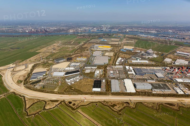 GVZ Bremen, freight distribution centre, industrial area south of the port of Bremen, aerial photography, aerial photography of Bremen, Bremen, Germany, Europe, birds-eyes view, aerial photography, aerial photography, overview, bird's eye view