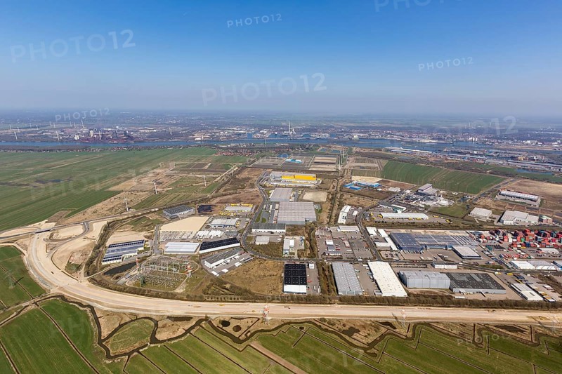 GVZ Bremen, freight distribution centre, industrial area south of the port of Bremen, aerial photography, aerial photography of Bremen, Bremen, Germany, Europe, birds-eyes view, aerial photography, aerial photography, overview, bird's eye view