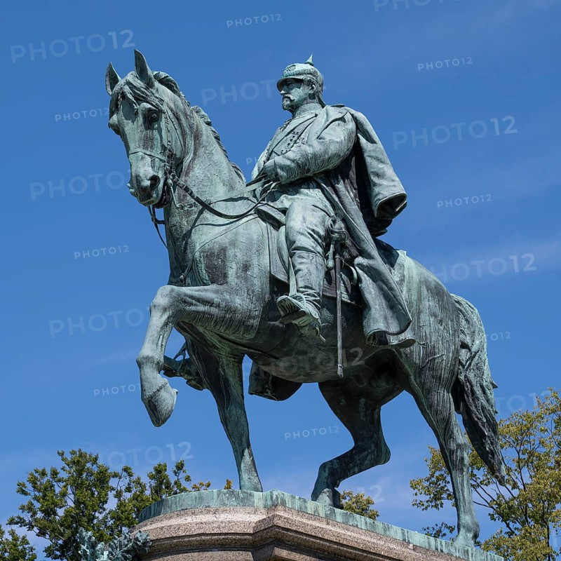 Duke Ernst II, equestrian monument, statue, Coburg, Upper Franconia, Franconia, Bavaria, Germany