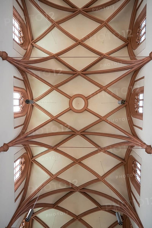 Vault, Holy Trinity, City Church, Bayreuth, Upper Franconia, Franconia, Bavaria, Germany