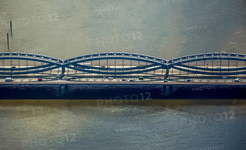 Steel construction of the Free Harbour Elbe Bridge over the Norderelbe, Hamburg Harbour, Elbe, Hamburg, Free and Hanseatic City of Hamburg, Germany, Europe, aerial view, birds-eyes view, aerial photography, aerial photography, overview, bird's eye view