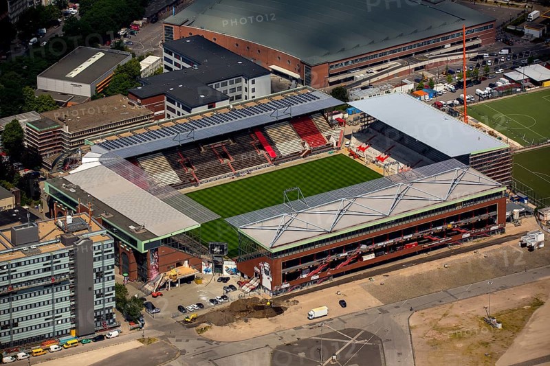 Reconstruction Millerntor Stadium, FC St.Pauli, Hamburg, Free and Hanseatic City of Hamburg, Germany, Europe, aerial photo, birds-eyes view, aerial photography, aerial photography, overview, overview, bird's eye view