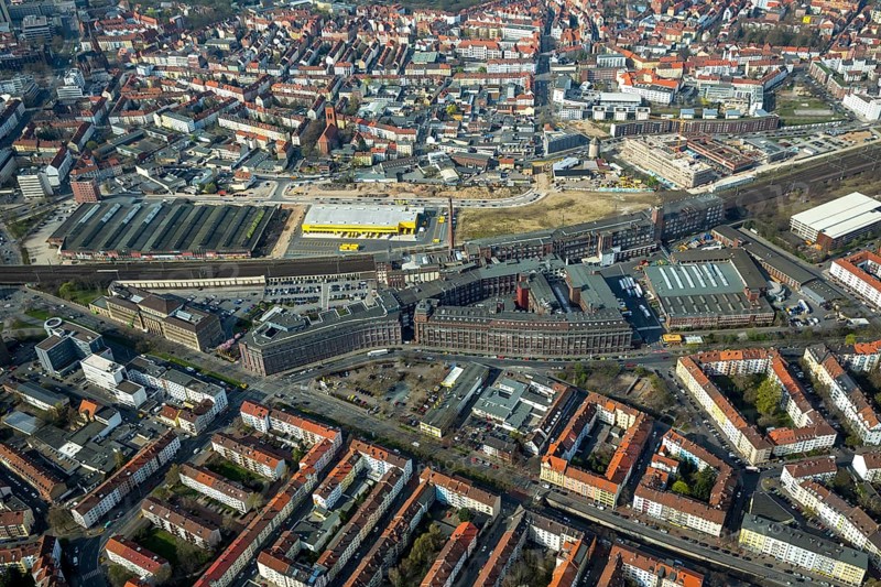 Continental Reifen Deutschland GmbH, ContiTech Luftfedersysteme GmbH, plant and administration Hanover, Hanover, state capital, Lower Saxony, Germany, DE, Europe, aerial photo, birds-eyes view, aerial photography, aerial photography, overview, overview, bird's eye view