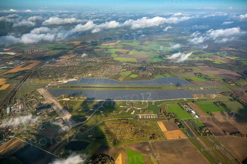Former airbase Ahlhorn, former military airbase Ahlhorn ETNA, Emstek, Lower Saxony, Germany, Europe, aerial photo, birds-eyes view, aerial view, aerial photography, aerial photography, overview, bird's eye view