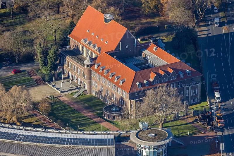 Aerial view, TZU Technology Centre for Environmental Protection Management, Marienviertel Ost, Oberhausen, Ruhr area, North Rhine-Westphalia, Germany, DE, Essener Straße, Europe, aerial view, aerial photography, aerial photography, technology centre, overview, bird's-eye view, overview