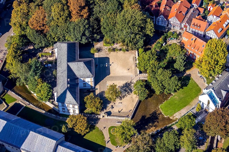 Aerial photograph, Paderborn City Library, Paderquellen, Paderborn, Ostwestfalen-Lippe, OWL, North Rhine-Westphalia, Germany, Am Rothoborn, library, DE, Europe, aerial photograph, aerial photography, aerial photography, OWL book, OWLBuch, Ostwestfalen, overview, bird's-eye view, birds-eyes view, overview