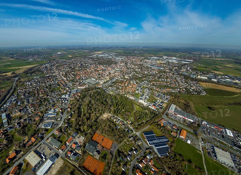 Aerial view, city view of Werl town centre, Werl, North Rhine-Westphalia, Germany