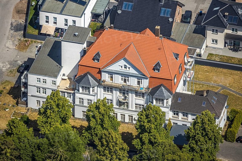 Aerial view, old district court, Werl, Soester Börde, North Rhine-Westphalia, Germany