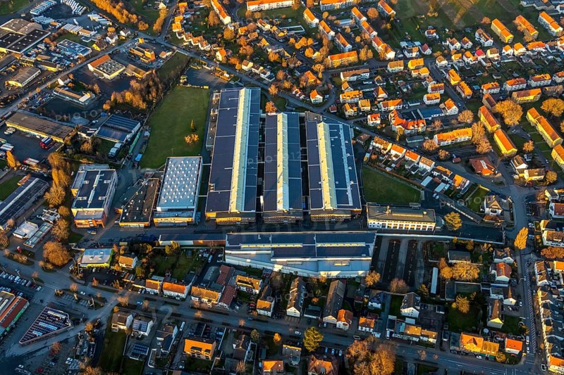 Aerial view, Standard Metallwerke, Rustigestraße, Werl, North Rhine-Westphalia, Germany