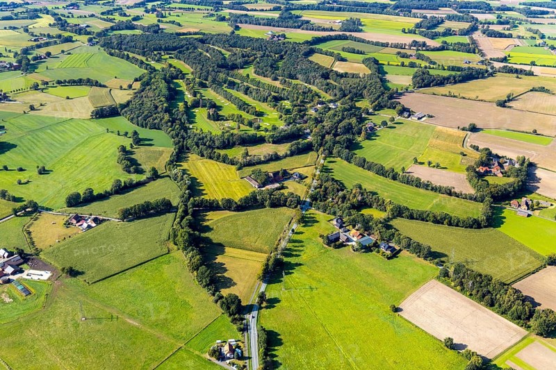 Aerial photo, golf course, Westfälischer Golf-Club Gütersloh, Varensell, Rietberg, OWL, Ostwestfalen-Lippe, East Westphalia, North Rhine-Westphalia, Germany, DE, Europe, golf, golf course, golf club, golf meadow, aerial photo, aerial photography, aerial photography, OWL book, OWL book, sport, overview, bird's-eye view, bird's-eye view, overview