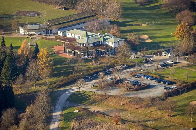 Aerial view, golf club golf course Schmallenberg, Winkhausen, Schmallenberg, Sauerland, North Rhine-Westphalia, Germany, DE, Europe, golf, golf course, golf club, golf course, aerial view, aerial photography, aerial photography, sports, overview, bird's-eye view, overview