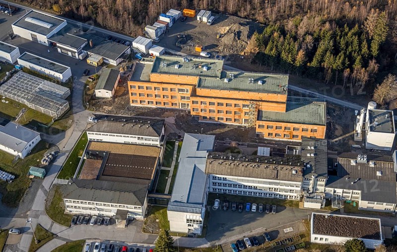 Aerial photograph, Fraunhofer Institute for Molecular Biology and Applied Ecology, Auf dem Aberg, Grafschaft, Schmallenberg, Sauerland, North Rhine-Westphalia, Germany, DE, Europe, research institute, Fraunhofer IME, aerial photograph, aerial photography, aerial photography, overview, bird's-eye view, birds-eyes view, overview