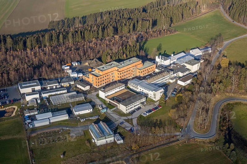 Aerial photograph, Fraunhofer Institute for Molecular Biology and Applied Ecology, Auf dem Aberg, Grafschaft, Schmallenberg, Sauerland, North Rhine-Westphalia, Germany, DE, Europe, research institute, Fraunhofer IME, aerial photograph, aerial photography, aerial photography, overview, bird's-eye view, birds-eyes view, overview