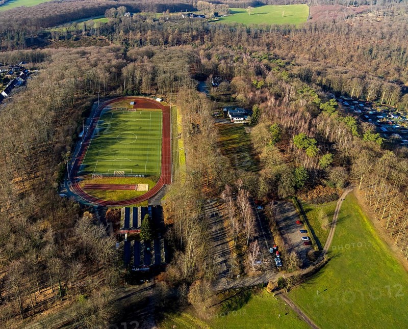 Aerial photo, Harkortberg sports ground, FC Wetter 1910/30, Alt-Wetter, Wetter, Ruhr area, North Rhine-Westphalia, Germany