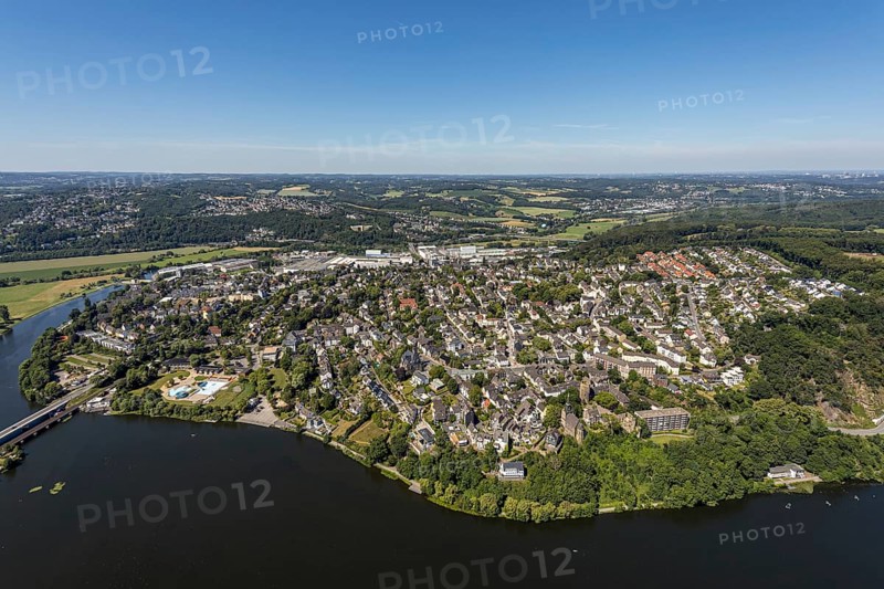 Aerial view, overview Wetter, Harkortsee, Ruhr, Alt-Wetter, Wetter, Ruhr area, North Rhine-Westphalia, Germany