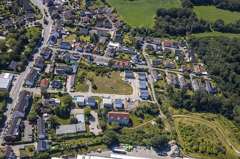 Aerial view, Schmandbruch development area, Sonnenfeld, Grundschöttel, Wetter, Ruhr area, North Rhine-Westphalia, Germany