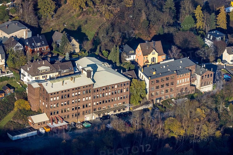 Aerial photograph, BURG F.W.Lüling KG, Heimatverein Wetter, Hegestraße, Volmarstein, Wetter, Ruhr area, North Rhine-Westphalia, Germany