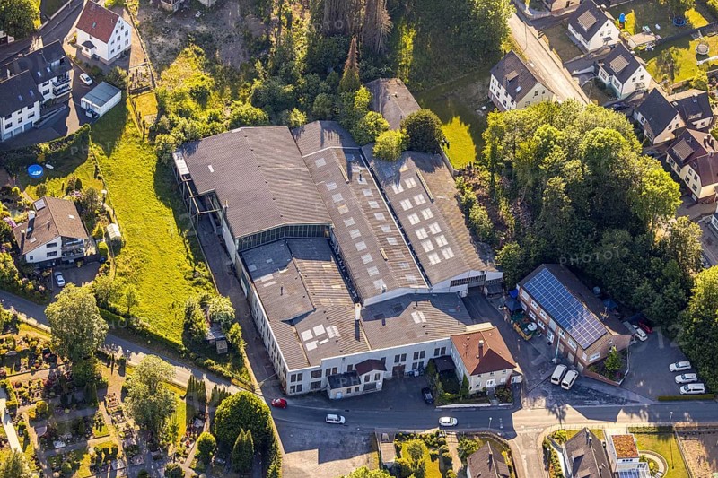Aerial view, Ecumenical Meditation Path Wickede, Wickede (Ruhr), North Rhine-Westphalia, Germany