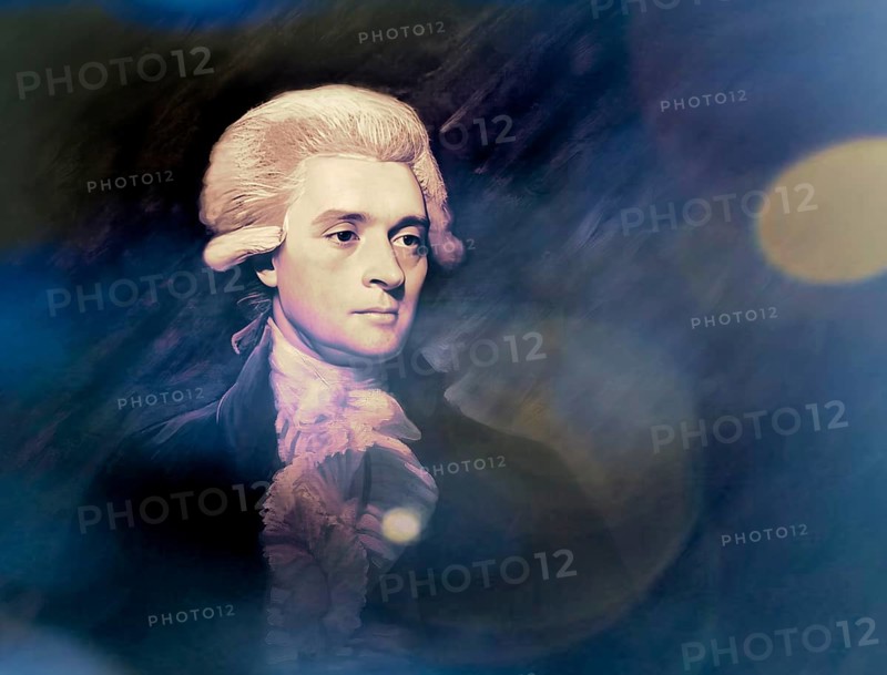 Portrait of Thomas Jefferson, 1743 - 1826, third president of the United States and principal author of the Declaration of Independence, digitally optimized based on a painting by Mather Brown