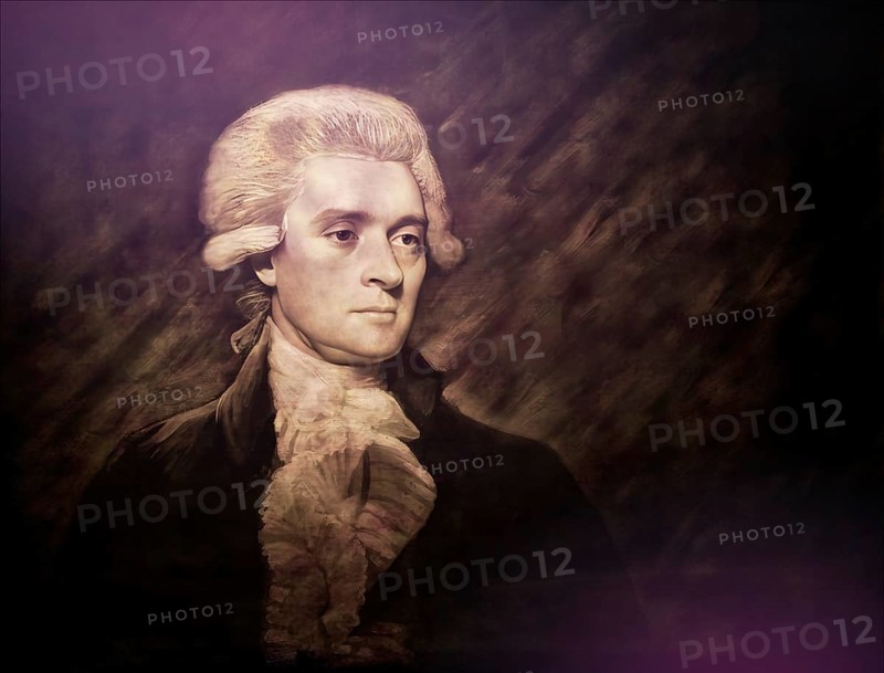 Portrait of Thomas Jefferson, 1743 - 1826, third president of the United States and principal author of the Declaration of Independence, digitally optimized based on a painting by Mather Brown