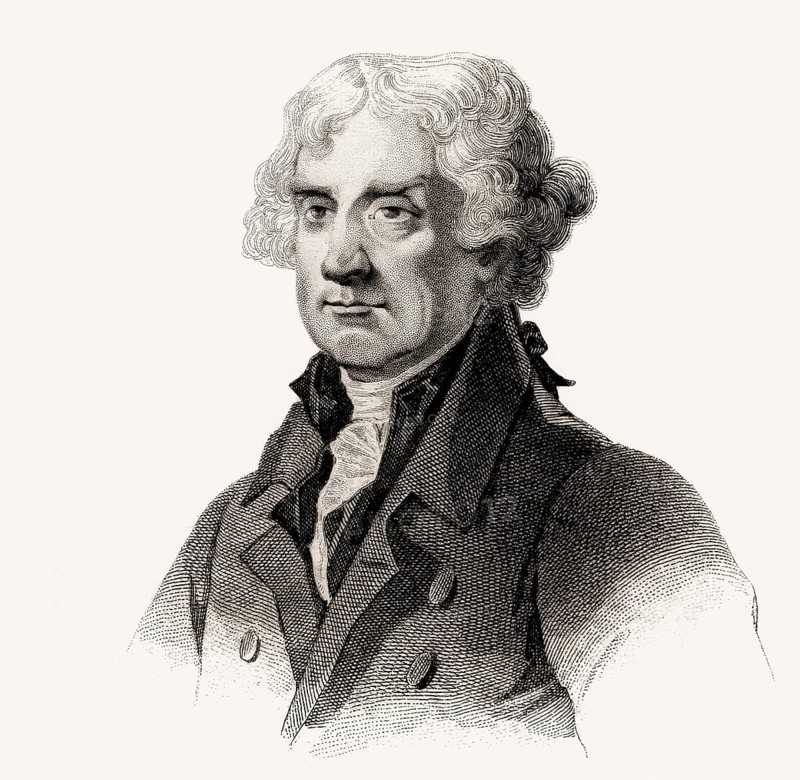 Portrait of Thomas Jefferson, 1743 - 1826, third president of the United States and principal author of the Declaration of Independence, digitally optimized