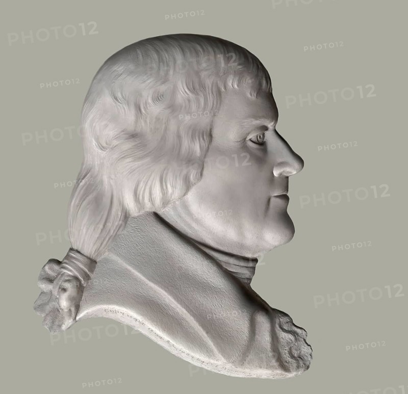 Portrait of Thomas Jefferson, 1743 - 1826, third president of the United States and principal author of the Declaration of Independence, digitally optimized based on a plaster relief by Charles L. Hogeboom
