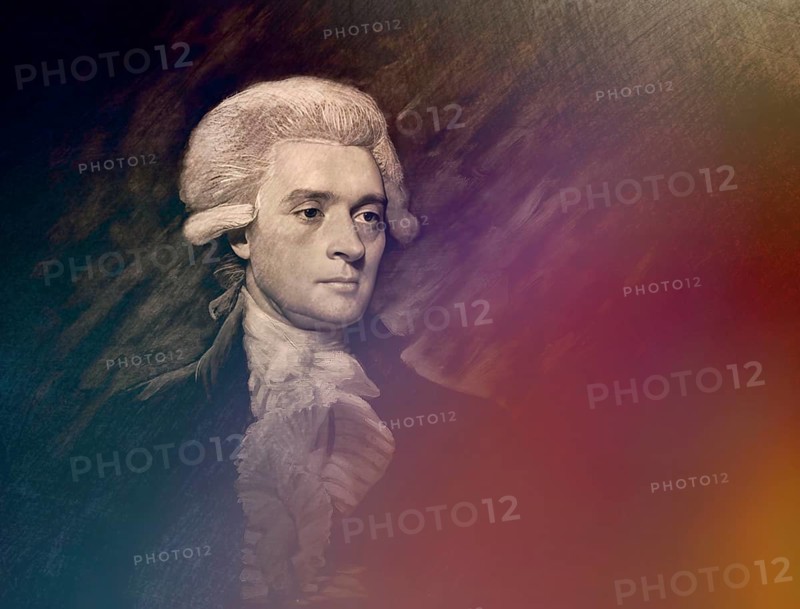 Portrait of Thomas Jefferson, 1743 - 1826, third president of the United States and principal author of the Declaration of Independence, digitally optimized based on a painting by Mather Brown