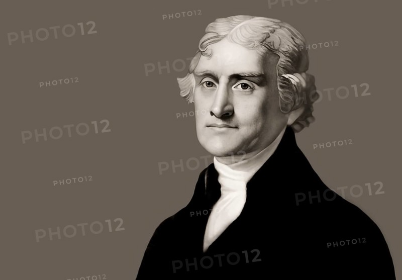 Portrait of Thomas Jefferson, 1743 - 1826, third president of the United States and principal author of the Declaration of Independence, digitally optimized