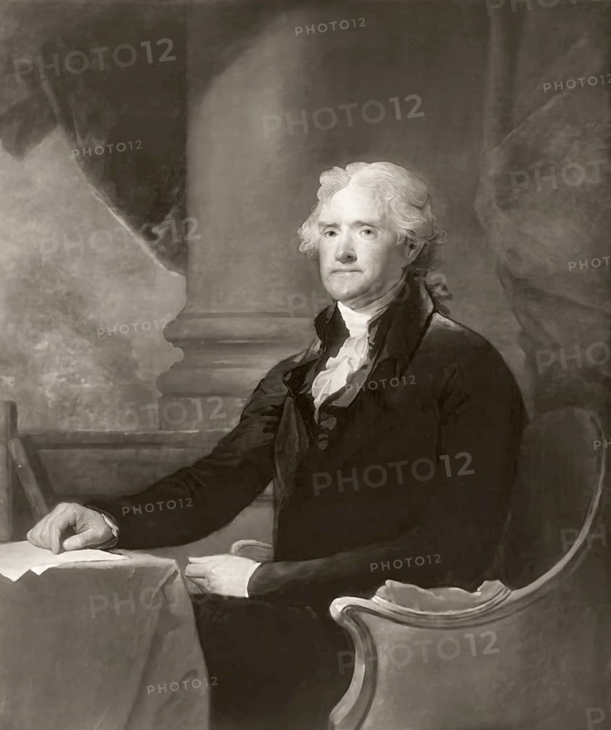 Portrait of Thomas Jefferson, 1743 - 1826, third president of the United States and principal author of the Declaration of Independence, digitally optimized
