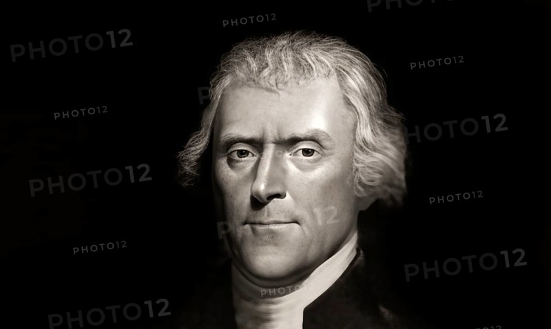 Portrait of Thomas Jefferson, 1743 - 1826, third president of the United States and principal author of the Declaration of Independence, digitally optimized