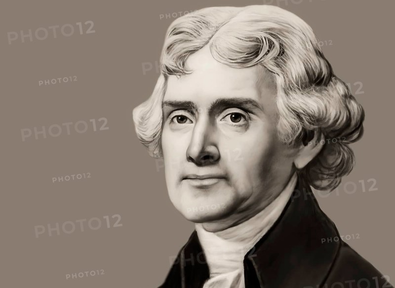 Portrait of Thomas Jefferson, 1743 - 1826, third president of the United States and principal author of the Declaration of Independence, digitally optimized