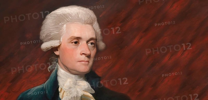 Portrait of Thomas Jefferson, 1743 - 1826, third president of the United States and principal author of the Declaration of Independence, digitally optimized based on a painting by Mather Brown