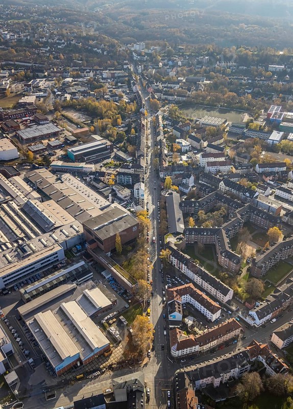 Aerial view, ZF Industrieantriebe Witten GmbH, Ardeystraße, Wittener Werkstadt events, Husemann sports ground, Witten, Ruhr area, North Rhine-Westphalia, Germany