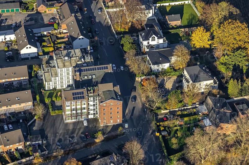 Aerial view, Hotel Dampfmühle, Neukirchen, Neukirchen-Vluyn, Ruhr area, North Rhine-Westphalia, Germany, An der Dampfmühle, DE, Europe, gastronomy, hotel, hotel facilities, hotel business, aerial view, aerial photography, aerial photography, overview, accommodation, bird's eye view, birds-eyes view, overview