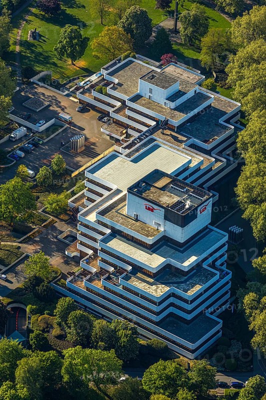 Aerial view, LBS Westdeutsche Landesbausparkasse, Münster, Münsterland, North Rhine-Westphalia, Germany, DE, Europe, commercial location, Himmelreichallee, aerial view, aerial photography, aerial photography, Sparkasse, overview, bird's-eye view, overview