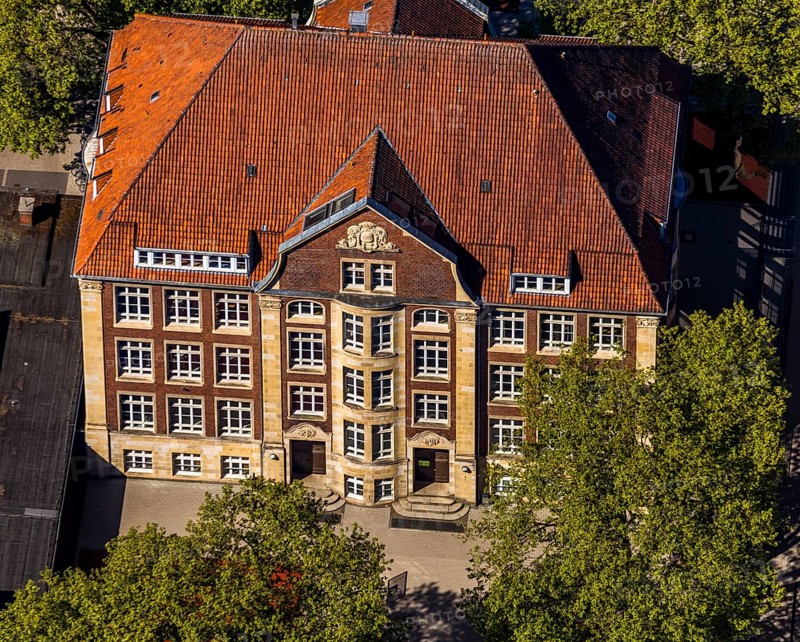 Aerial photo, Überwasserschule, Katthagen 7, Münster, Münsterland, North Rhine-Westphalia, Germany, education, educational institution, DE, Europe, teaching institute, aerial photography, aerial photography, aerial photography, school, overview, bird's-eye view, overview