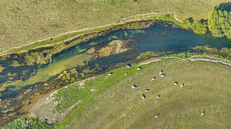 Aerial view, river Lippe, Lippe floodplains, nature reserve, Lippborg, Lippetal, district Soest, North Rhine-Westphalia, Germany, DE, Europe, district Soest-Buch, district Soest-Buch, aerial view, aerial photography, aerial photography, nature reserve, nature conservation, overview, environmental protection, bird's eye view, meadows and fields, meadows and pastures, birds-eyes view, national nature reserve, overview