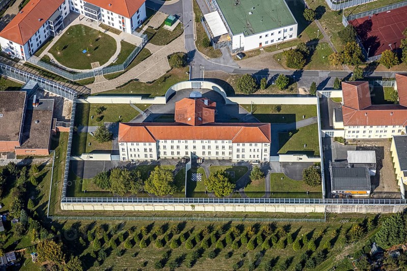 Aerial view, LWL Centre for Forensic Psychiatry Lippstadt, Eickelborn, Lippstadt, Soest district, North Rhine-Westphalia, Germany, Treatment of offenders due to mental illness, DE, Eickelbornstraße, Europe, Specialist clinic, Healthcare, Clinic, clinic grounds, Kreis-Soest-Buch, KreisSoestBuch, aerial view, aerial photography, aerial photography, forensic clinic, medical facility, medical help, overview, bird's-eye view, forensic clinic, overview, medical care