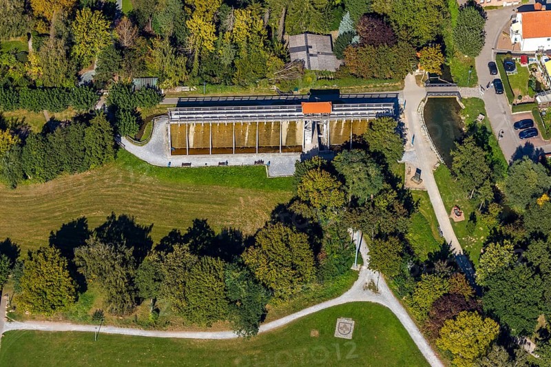 Aerial photograph, Salzkotten salt works in the spa garden, Salzkotten, OWL, Ostwestfalen-Lippe, East Westphalia, North Rhine-Westphalia, Germany, DE, Europe, graduation house, aerial photograph, aerial photography, aerial photography, OWL book, OWL book, overview, bird's-eye view, bird's-eye view, overview