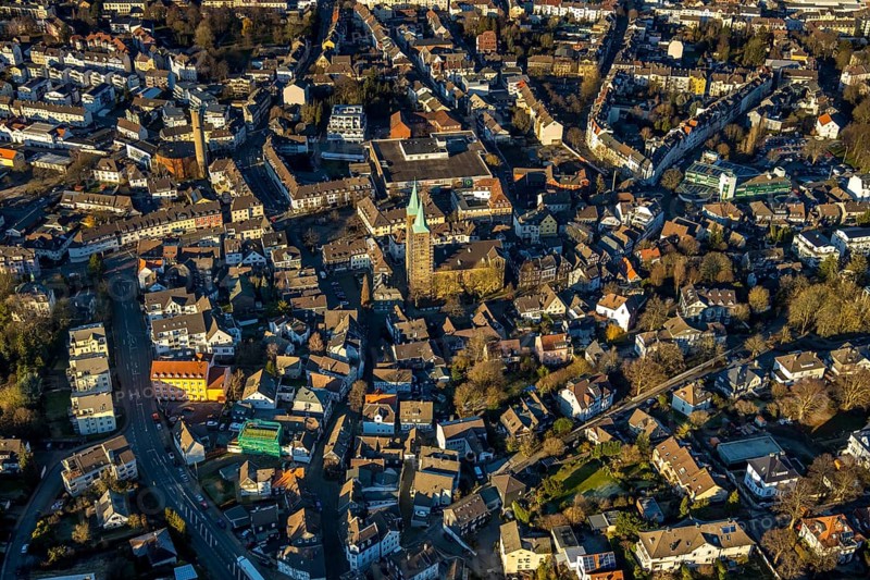 Aerial view, city centre view, renovation Christuskirche Schwelm, Altmarkt, church square, Schwelm, Ruhr area, North Rhine-Westphalia, Germany, old town, city, DE, Europe, property tax, real estate, city centre, aerial view, aerial photography, aerial photography, apartment buildings, apartment buildings, city view, city centre, overview, bird's eye view, living and working, living and life, residential area, residential buildings, birds-eyes view, overview