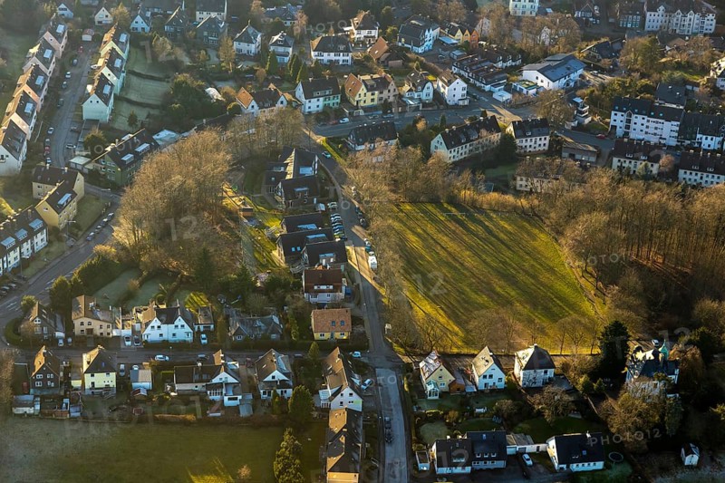 Aerial view, sports field Wilhelmshöhe, Grothestraße, Schwelm, Ruhr area, North Rhine-Westphalia, Germany, DE, Europe, football field, aerial view, aerial photography, aerial photography, sports, sports field, sports facility, overview, bird's-eye view, overview