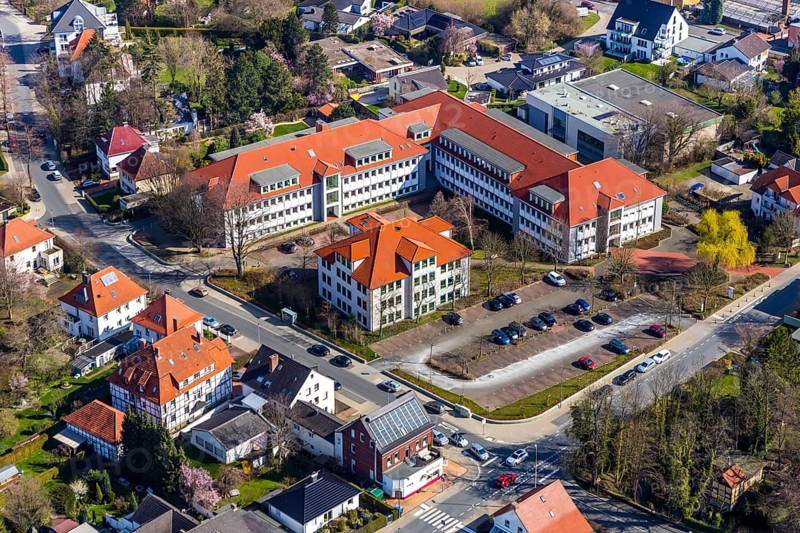 Aerial photo, Hubertus-Schwartz-Berufskolleg, Hattroper Weg, Soest, Soester Börde, North Rhine-Westphalia, Germany, education, educational institution, DE, Europe, college, teaching institute, aerial photo, aerial photography, aerial photography, school, overview, bird's-eye view, birds-eyes view, overview